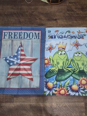 Large House Flag Lot - 4th Of July American And Summer Welcome Cottagecore